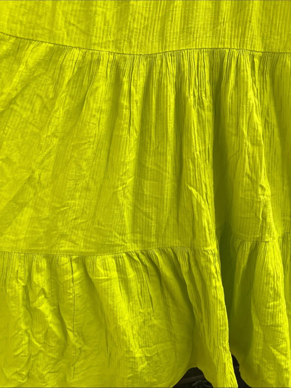 J. Crew Women’s Bright Yellow Tiered Spaghetti Strap Dress